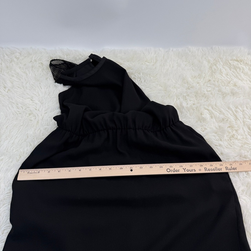 Banana Republic Black Dress Sleeveless Mesh Detail Casual Size 6 LBD Boho Chic - Picture 6 of 16